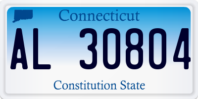 CT license plate AL30804