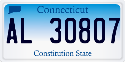 CT license plate AL30807