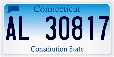 CT license plate AL30817