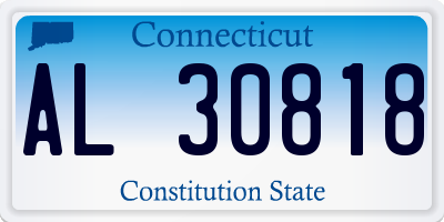 CT license plate AL30818