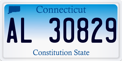 CT license plate AL30829