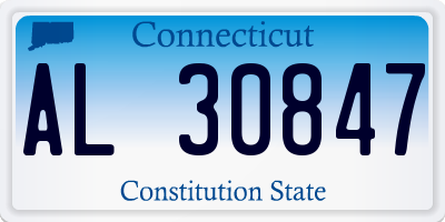 CT license plate AL30847