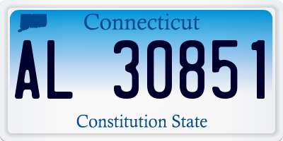 CT license plate AL30851