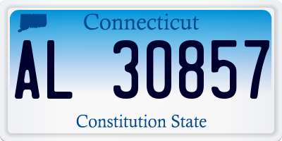 CT license plate AL30857
