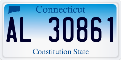 CT license plate AL30861