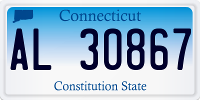 CT license plate AL30867