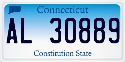 CT license plate AL30889