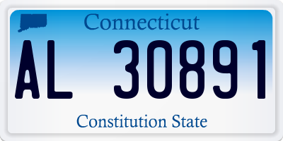 CT license plate AL30891