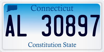 CT license plate AL30897