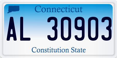 CT license plate AL30903