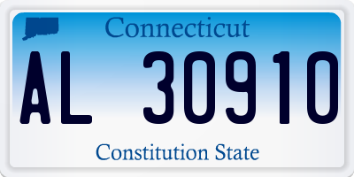 CT license plate AL30910