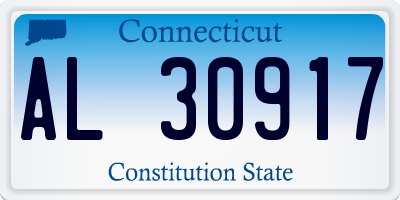 CT license plate AL30917