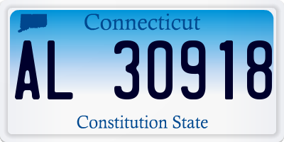 CT license plate AL30918