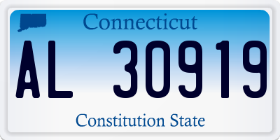 CT license plate AL30919