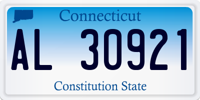 CT license plate AL30921