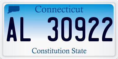 CT license plate AL30922