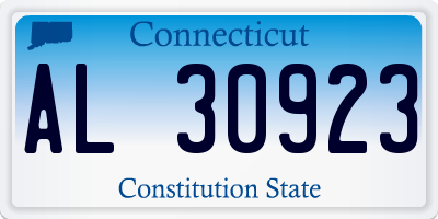 CT license plate AL30923