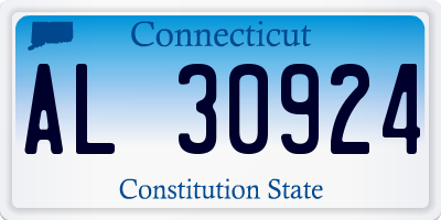 CT license plate AL30924