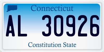 CT license plate AL30926