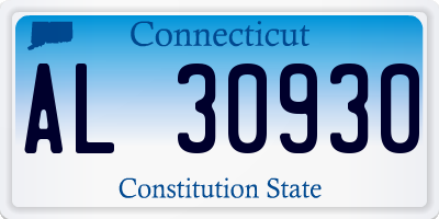 CT license plate AL30930