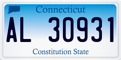 CT license plate AL30931
