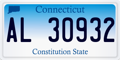 CT license plate AL30932