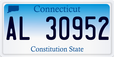 CT license plate AL30952