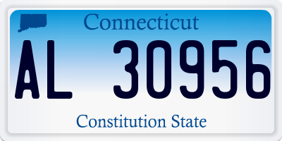 CT license plate AL30956