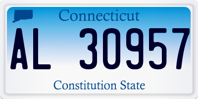 CT license plate AL30957