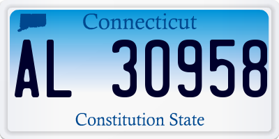 CT license plate AL30958