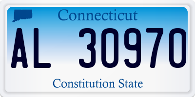 CT license plate AL30970