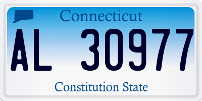 CT license plate AL30977
