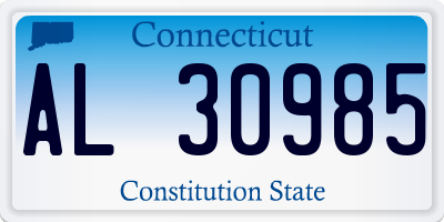 CT license plate AL30985