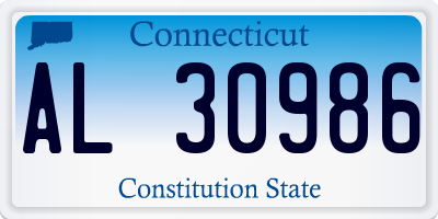 CT license plate AL30986