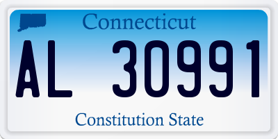 CT license plate AL30991