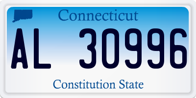 CT license plate AL30996