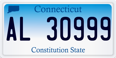 CT license plate AL30999