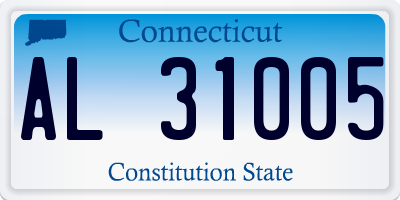 CT license plate AL31005