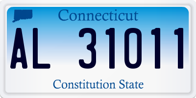 CT license plate AL31011
