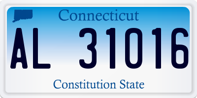 CT license plate AL31016