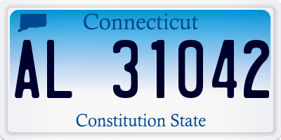 CT license plate AL31042