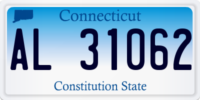 CT license plate AL31062