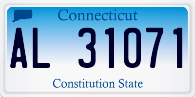 CT license plate AL31071