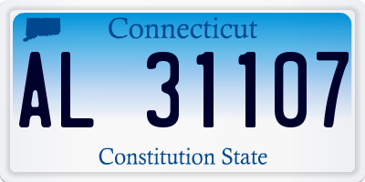 CT license plate AL31107