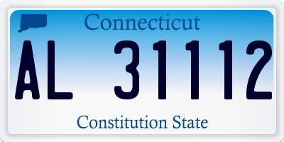 CT license plate AL31112