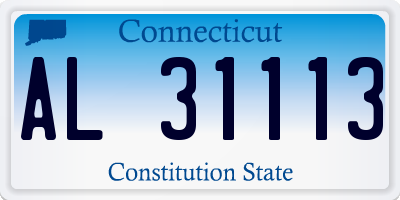 CT license plate AL31113