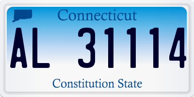 CT license plate AL31114