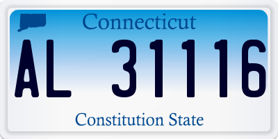 CT license plate AL31116
