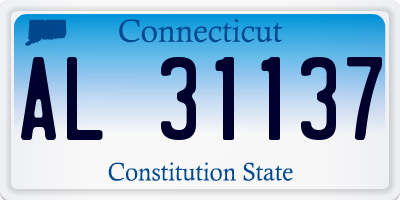 CT license plate AL31137