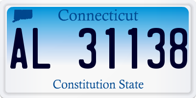 CT license plate AL31138
